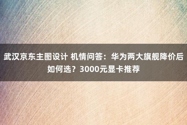 武汉京东主图设计 机情问答：华为两大旗舰降价后如何选？3000元显卡推荐